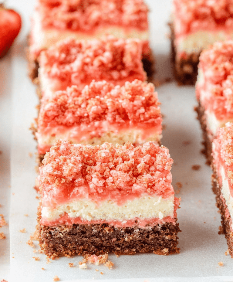 Strawberry Shortcake Brownies