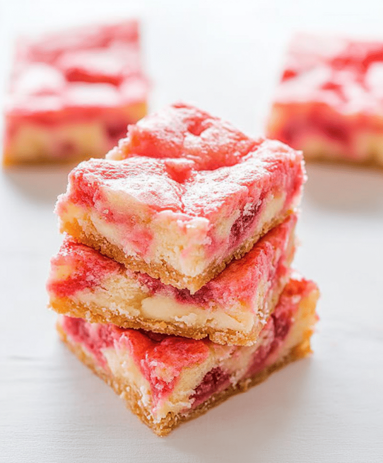 Strawberry White Chocolate Gooey Bars Recipe