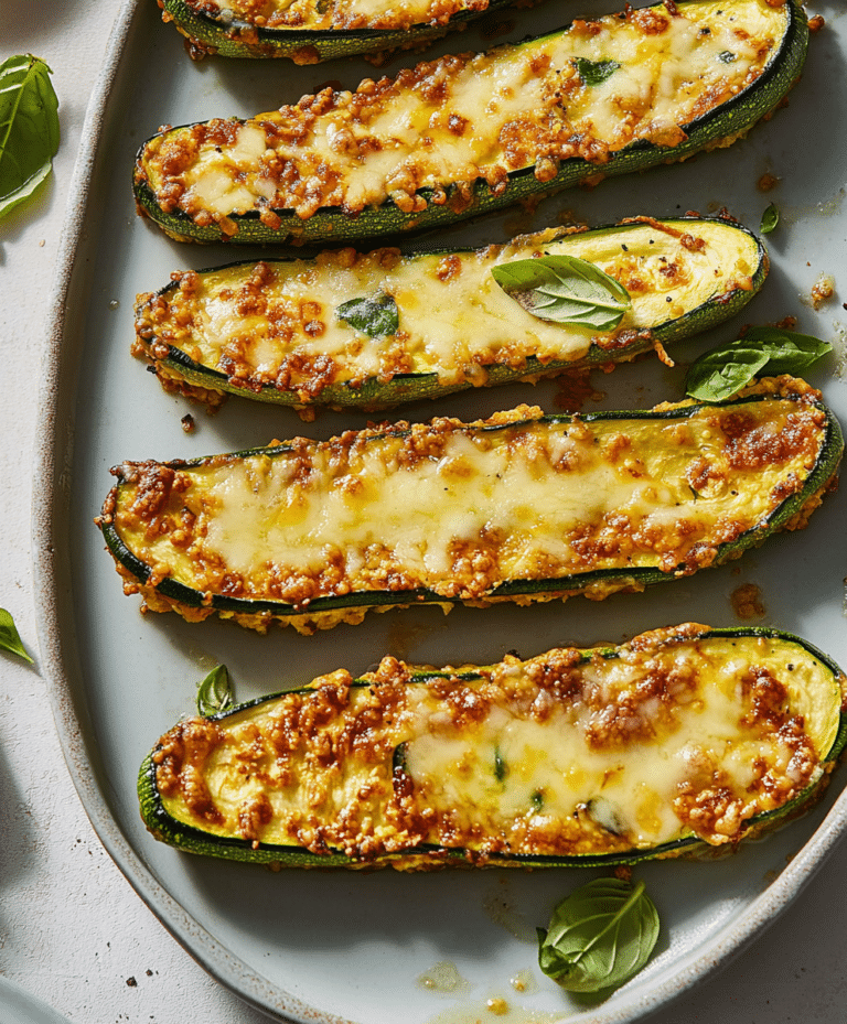 Tender Cheesy Zucchini Steaks Recipe