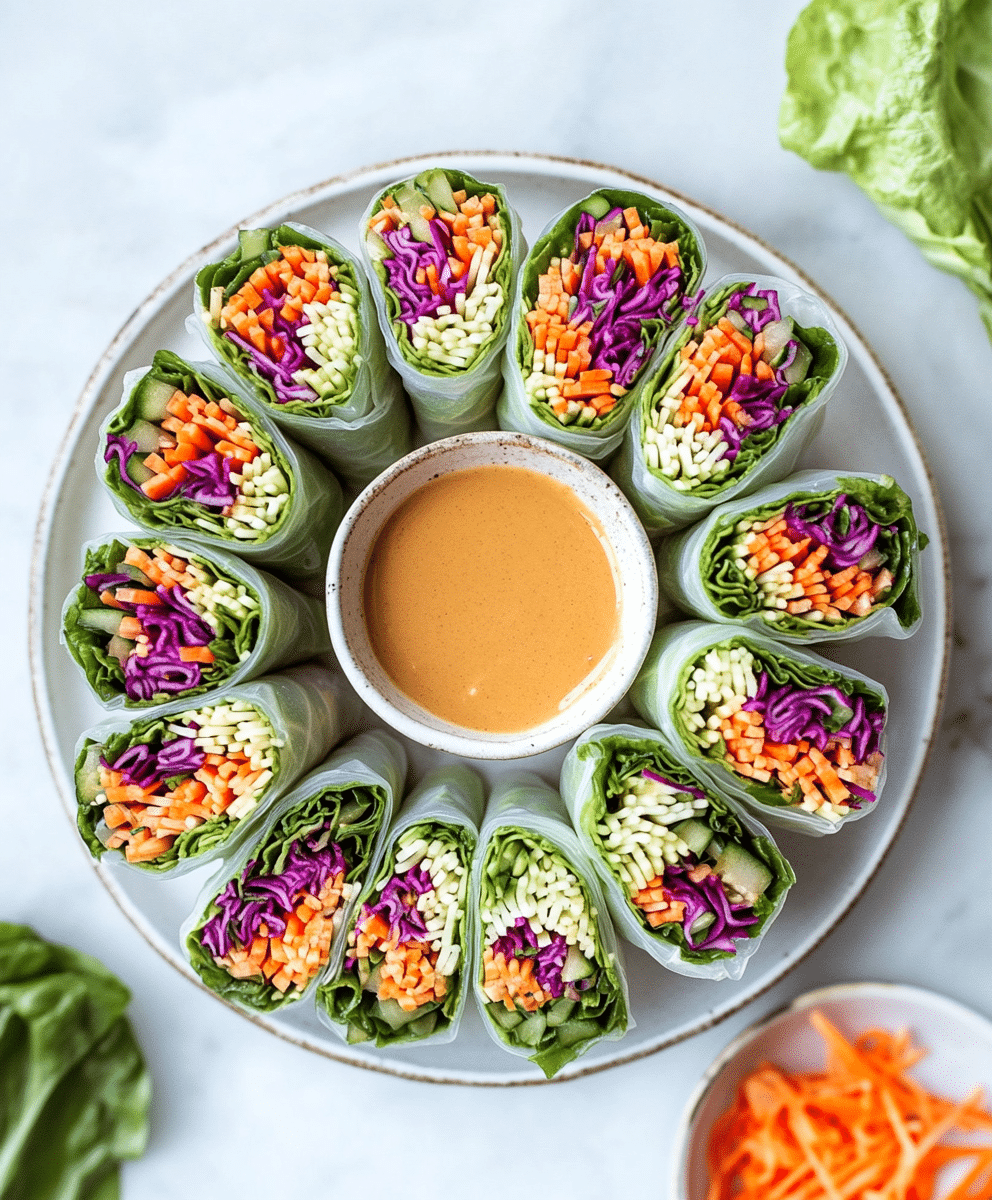 Vegetable Spring Rolls With Peanut Sauce Recipe
