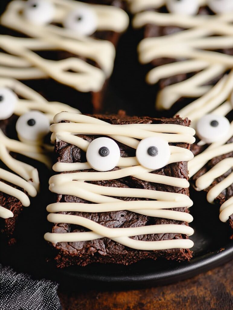Mummy Brownies – The Easiest Halloween Dessert Idea