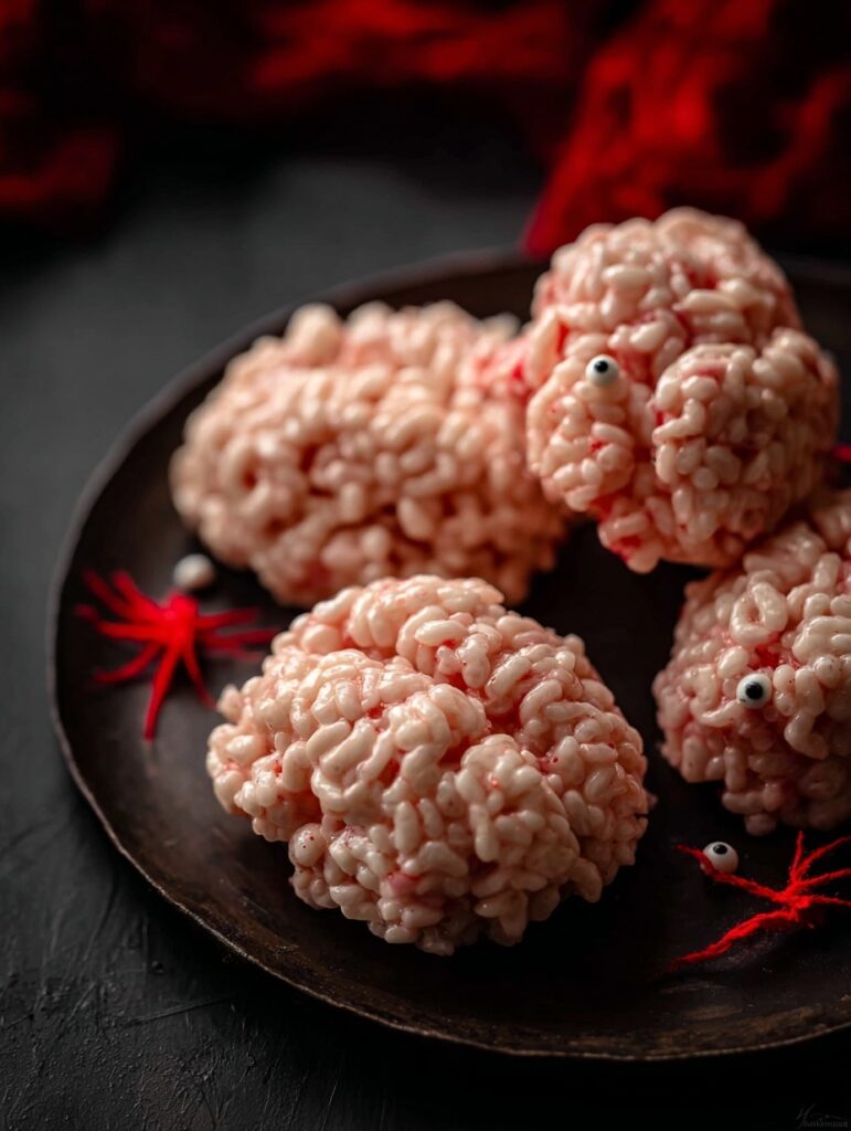 Vegan Marshmallows Rice Bubbles Halloween Brains Recipe