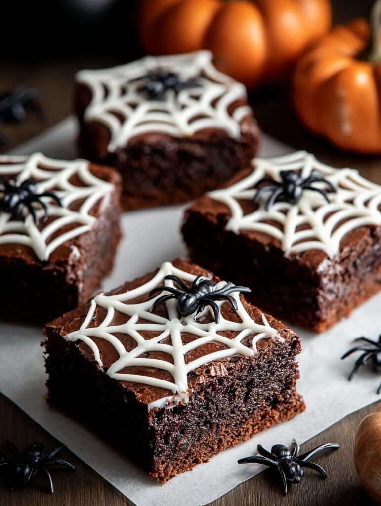 Fudgy Spooky Spiderweb Brownies in 30 Minutes