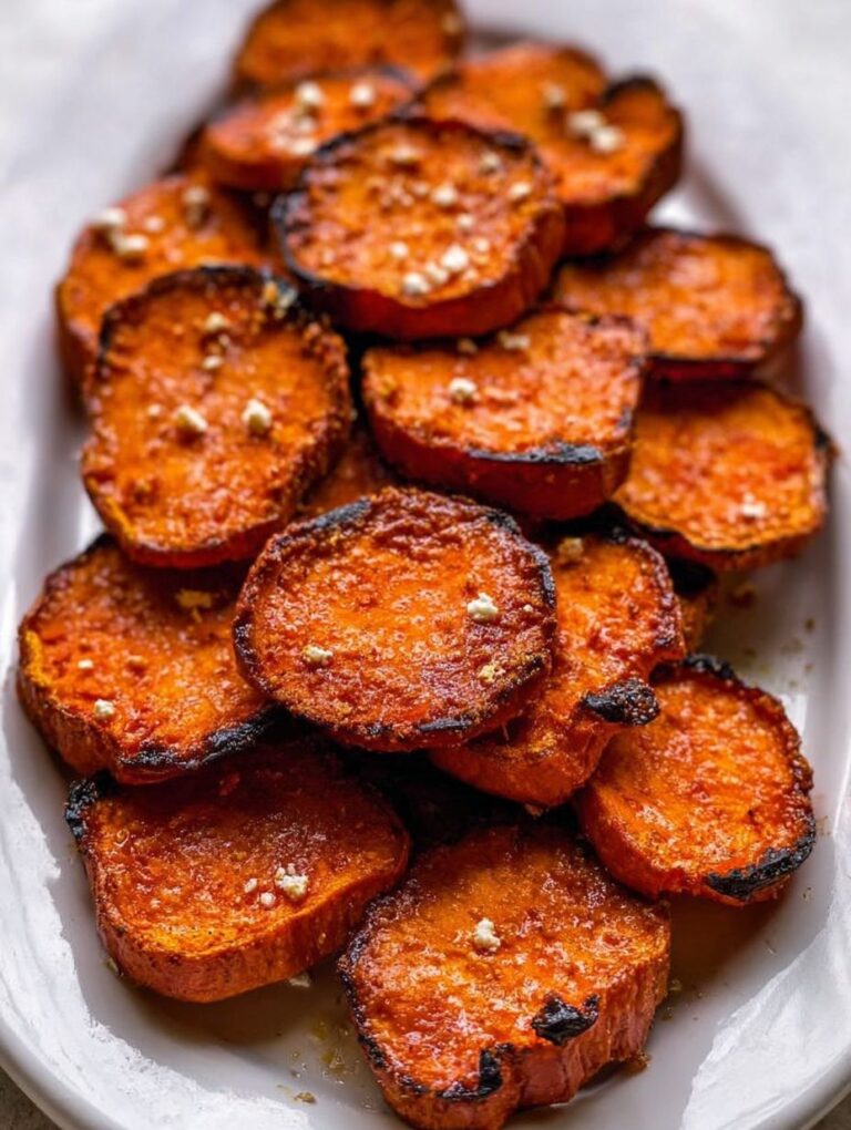 Healthy Thanksgiving Recipe: Roasted Sweet Potato Rounds with Feta