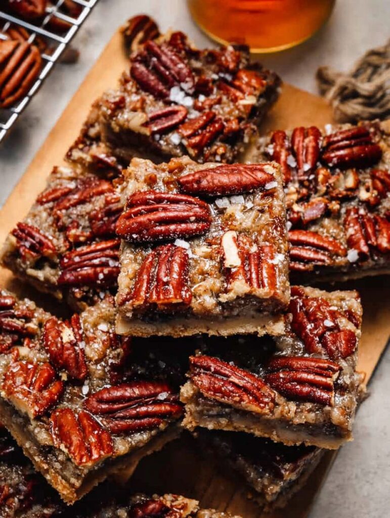 Salted Maple Pecan Pie Bars Recipe – Thanksgiving Dessert Favorite