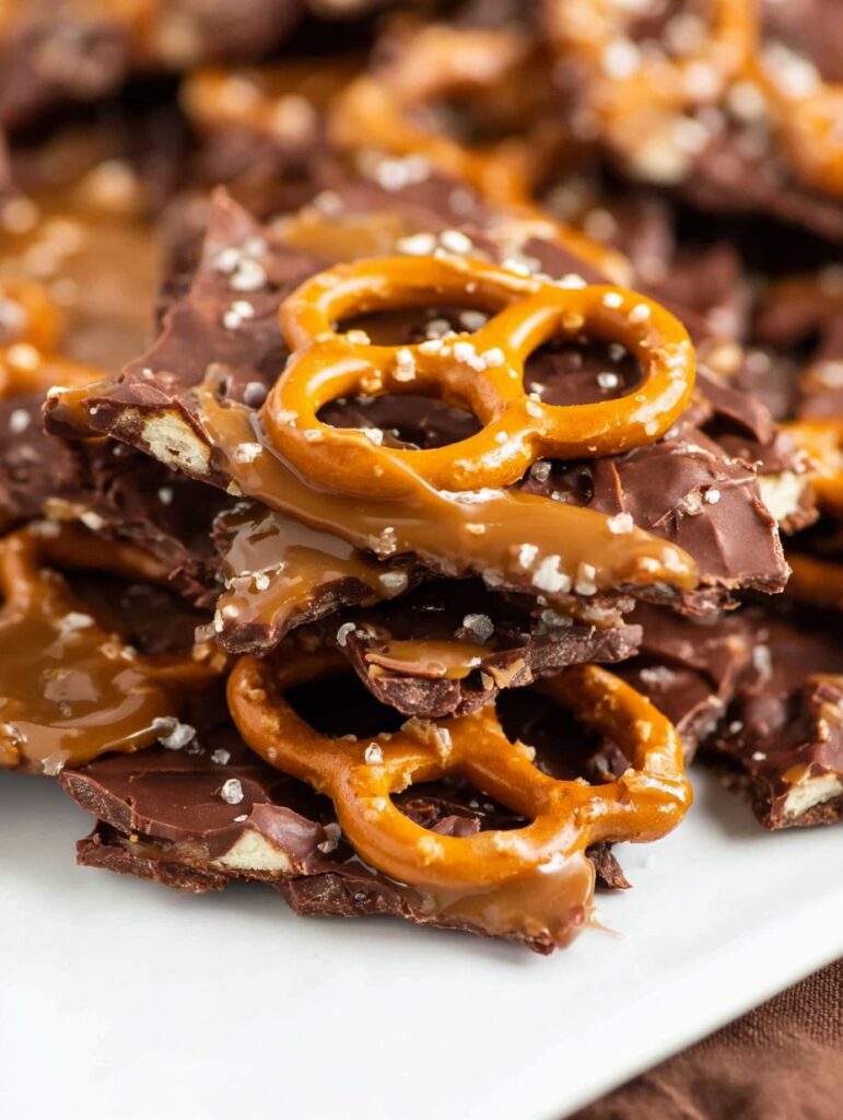 Irresistible Salted Caramel Pretzel Bark Recipe for Thanksgiving